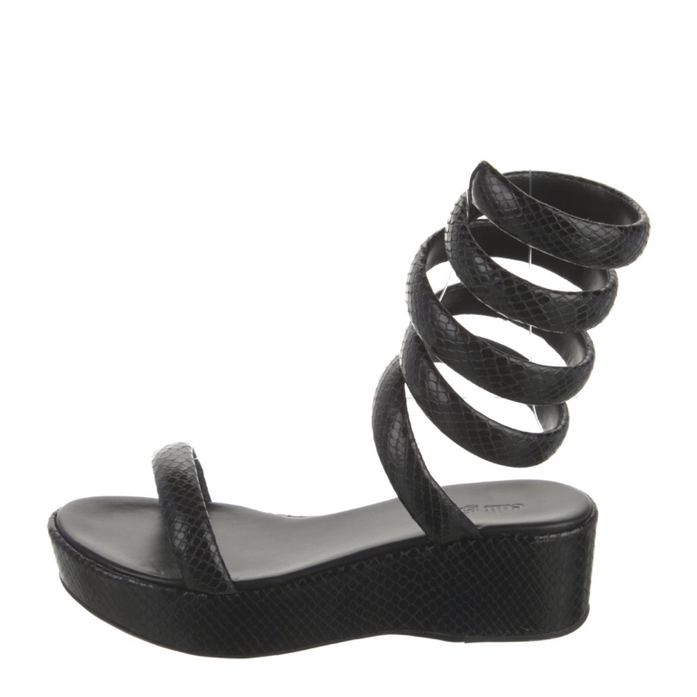 Cult Gaia Gabi Ankle-Wrap Sandal Dunes 7 NWT